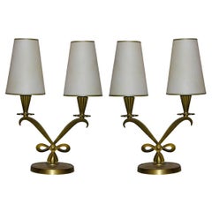 Coppia di lampade da tavolo francesi Art Déco di Genet & Michon