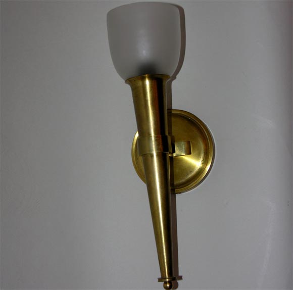 French Art Deco Wall Sconces by Jean Perzel In Good Condition In Bridgewater, CT
