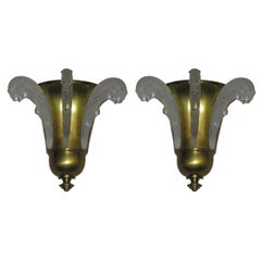 Pair of French Art Deco Wall Sconces