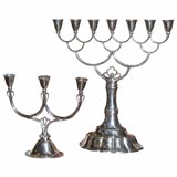 Vintage Interesting multi arm candelabres by Just Andersen