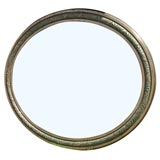 Oval Brass Beveled Framed Mirror