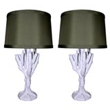 Pair of Plaster Lamps in the style of Dickinson, American 1960