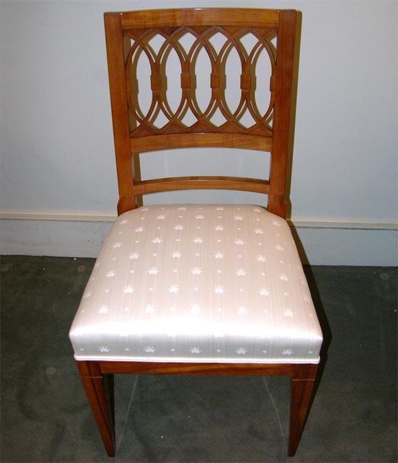 Very important and unique set of ten Biedermeier chairs. For Sale 3