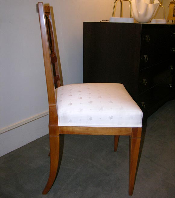 Very important and unique set of ten Biedermeier chairs. For Sale 4