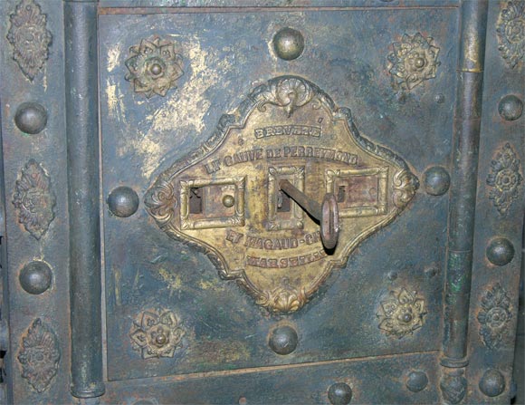 French Iron Floor Safe Circa 1860's 3