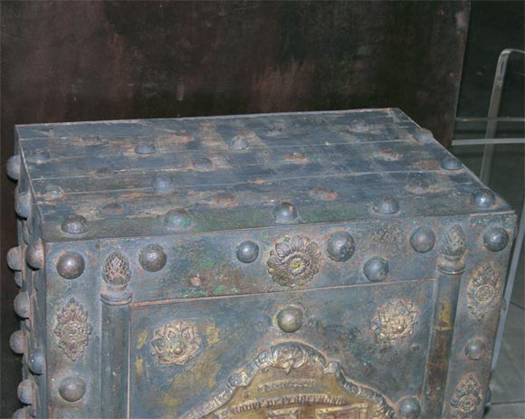 French Iron Floor Safe Circa 1860's 4