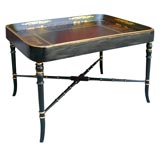 Antique Papier Mache tray on Satnd Antique Papier Mache tray on Satnd