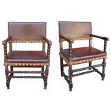 Pair of Jacobean Style Chairs