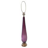 Single Purple Murano Glass Lamp