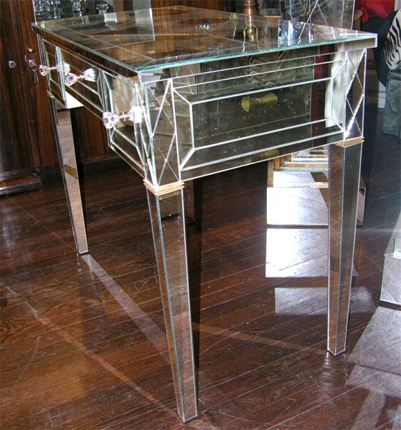 mirrored writing desk