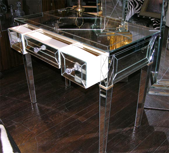 mirrored writing desk