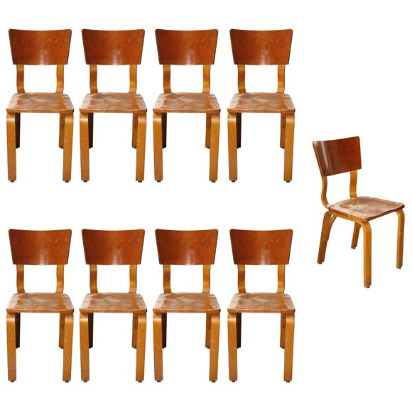 8 sidechairs by Thonet For Sale