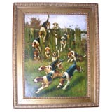 Oil painting of Hounds by Alexander G. Winthorpe