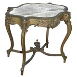 Antique 19th c. Italian Console Table with Mirror Top