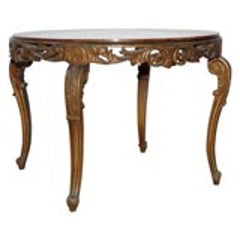 Italian 1920s Carved Wood Coffee Table 2