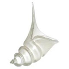 Murano White and Gold Glass Sea Shell 11