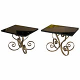 Pair of scrolled tables