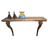 Neoclassical Marble Top Console Table