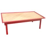 Caned Top Coffee Table