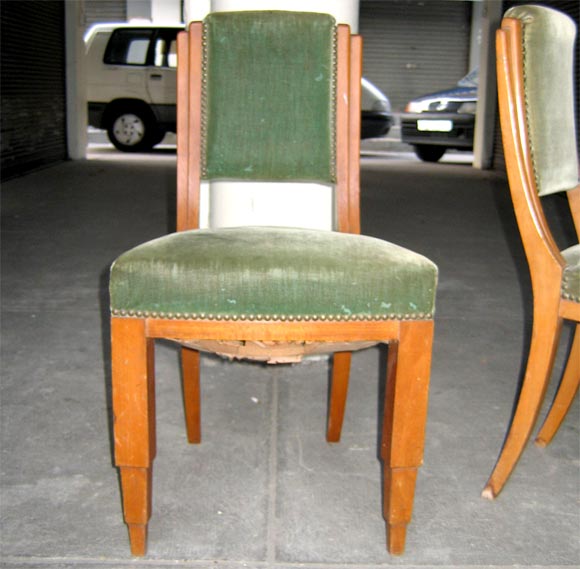 French Twelve Art Déco Chairs For Sale