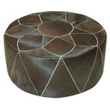 Large Cowhide Pouf or Ottoman