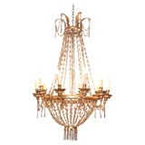 Lucchese gilded 12-light chandelier