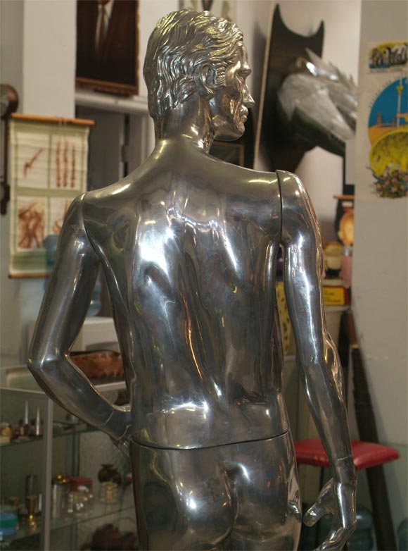 Late 20th Century Classic 70's cast aluminum mannequin