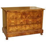Charles X Three-Drawer Walnut Chest (reference # SR28)