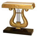 Antique Harp Form Swedish Console Table-