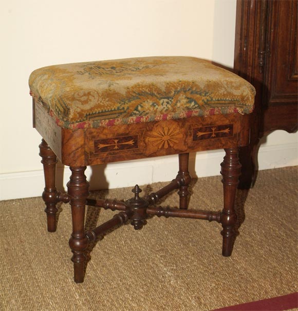 English 19th Century Piano Stool