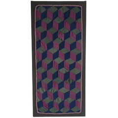 1920s Amish Rare Cradle Quilt/Tumbling Blocks