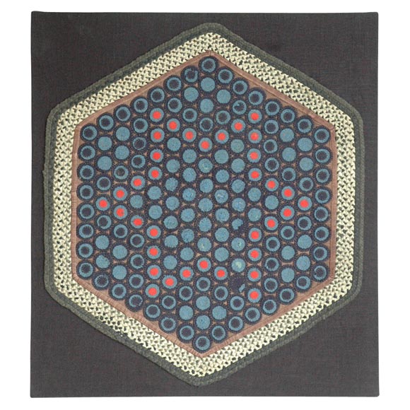 19THC PENNY RUG