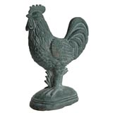 19THC  LEADED COVERED  CAST IRON ROOSTER