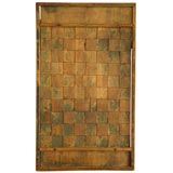 EARLY 19THC HAND CARVED GAMEBOARD IN ORIGINAL GREEN PAINT