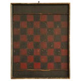 19THC ORIGINAL BLACK AND RED PAINTED  GAMEBOARD