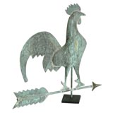 1910'S FULL BODY COPPER ROSTER WEATHERVANE