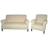 Antique 19THC. SOFA AND CHAIR FROM FRANCE