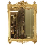 Antique Impressive French Louis XVI Style Giltwood Mirror