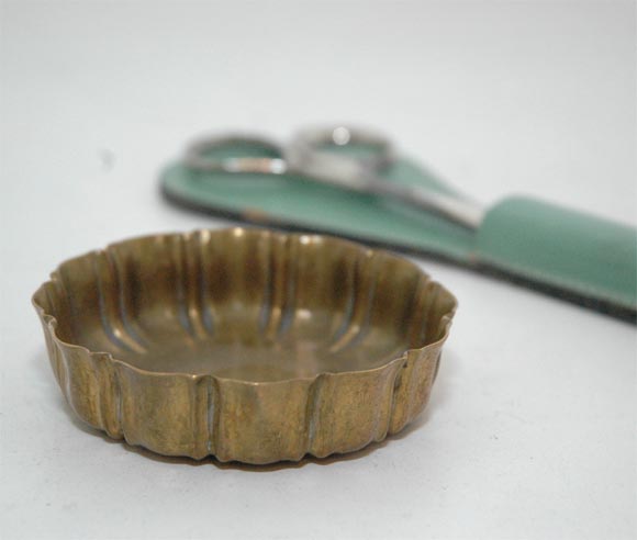20th Century Josef Hoffmann Dish, A. Campi Scissors, and C. Aubock Tray