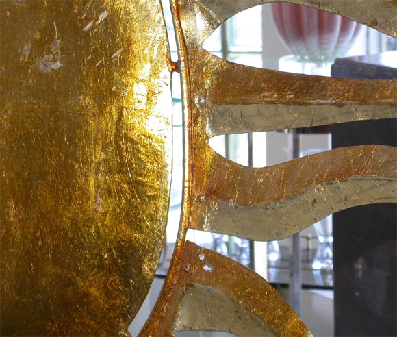 20th Century Tony Duquette Giant Gilded Sun Sculpture