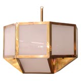 Octagon Brass Ceiling Light