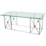 Decorative Chrome and Glass Console
