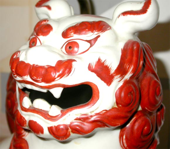 pair of porcelain foo dog lamps 3