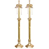Pair of Brass Table Lamps
