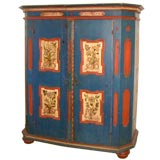 Antique Painted Pine Armoire or Schrank