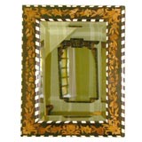 Italian Inlaid Wood, Ivory, Ebony Wall Mirror