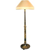 Antique Chinoiserie Wooden Floor Lamp