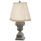 Silvered Brass Urn/Trophy-Shaped Table Lamp