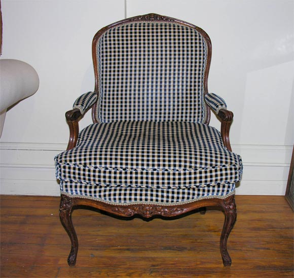 Pair Of Louis Xv Beechwood Fauteuils