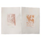 Pair of Salvador Dali restrike etching